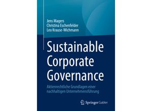 9783658386832 - Sustainable Corporate Governance - Jens Magers Christina Eschenfelder Leo Krause-Wichmann Kartoniert (TB)