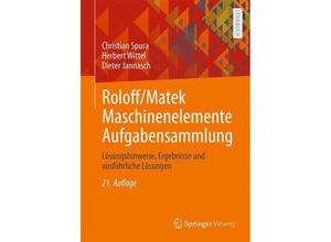 9783658409098 - Roloff Matek Maschinenelemente Aufgabensammlung - Christian Spura Herbert Wittel Dieter Jannasch Kartoniert (TB)