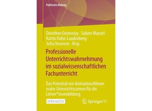 9783658418281 - Politische Bildung   Professionelle Unterrichtswahrnehmung im sozialwissenschaftlichen Fachunterricht Kartoniert (TB)