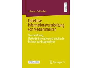 9783658425333 - Kollektive Informationsverarbeitung von Medieninhalten - Johanna Schindler Kartoniert (TB)