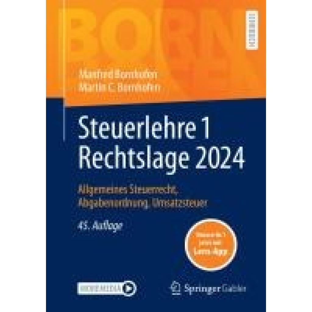 9783658446680 - Bornhofen Manfred Steuerlehre 1 Rechtslage 2024