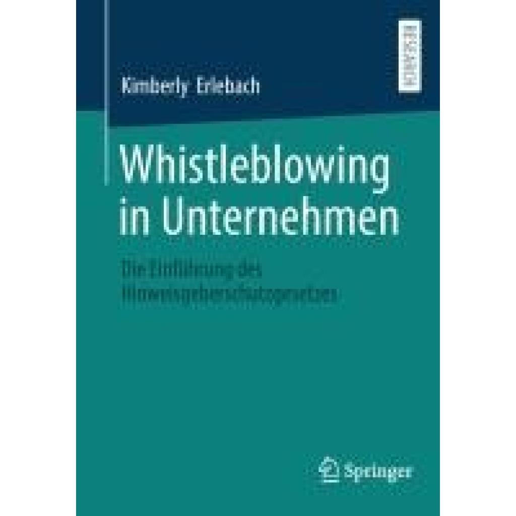 9783658485030 - Erlebach Kimberly Whistleblowing in Unternehmen