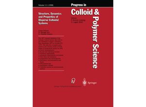 9783662156087 - Structure Dynamics and Properties of Dispersed Colloidal Systems Kartoniert (TB)