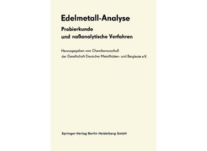 9783662218389 - Edelmetall-Analyse Kartoniert (TB)