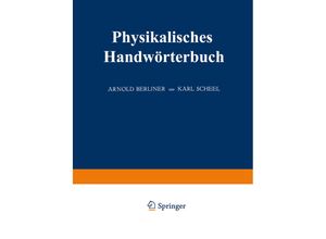 9783662355732 - Physikalisches Handwörterbuch - Walther Nernst Kartoniert (TB)