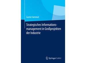 9783662434222 - Strategisches Informationsmanagement in Großprojekten der Industrie - Gunter Gemmel Kartoniert (TB)