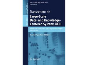 9783662491744 - Transactions on Large-Scale Data- and Knowledge-Centered Systems XXIII Kartoniert (TB)