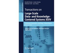 9783662492130 - Transactions on Large-Scale Data- and Knowledge-Centered Systems XXIV Kartoniert (TB)