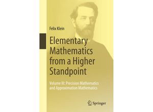 9783662494370 - Elementary Mathematics from a Higher StandpointVol3 - Felix Klein Kartoniert (TB)