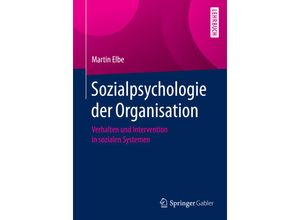 9783662503829 - Sozialpsychologie der Organisation - Martin Elbe Kartoniert (TB)