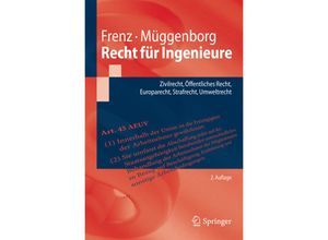 9783662504758 - Springer-Lehrbuch   Recht für Ingenieure - Walter Frenz Hans-Jürgen Müggenborg Kartoniert (TB)