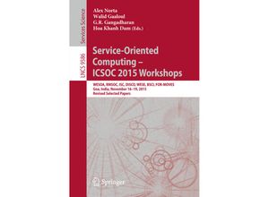 9783662505380 - Service-Oriented Computing - ICSOC 2015 Workshops Kartoniert (TB)