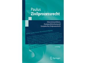 9783662526569 - Springer-Lehrbuch   Zivilprozessrecht - Christoph G Paulus Kartoniert (TB)