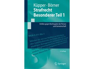 9783662539880 - Springer-Lehrbuch   Strafrecht Besonderer Teil 1 - Georg Küpper René Börner Kartoniert (TB)