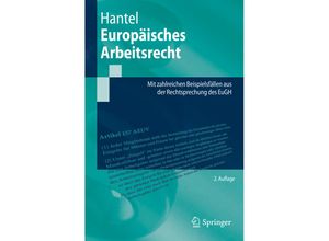 9783662589366 - Springer-Lehrbuch   Europäisches Arbeitsrecht - Peter Hantel Kartoniert (TB)