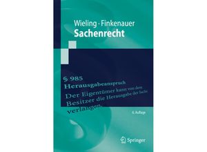 9783662617977 - Springer-Lehrbuch   Sachenrecht - Hans Josef Wieling Thomas Finkenauer Kartoniert (TB)