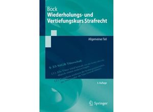 9783662674536 - Springer-Lehrbuch   Wiederholungs- und Vertiefungskurs Strafrecht - Dennis Bock Kartoniert (TB)