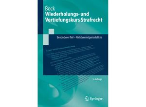 9783662680223 - Wiederholungs- und Vertiefungskurs Strafrecht - Dennis Bock Kartoniert (TB)