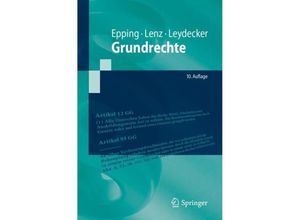 9783662686089 - Grundrechte - Volker Epping Sebastian Lenz Philipp Leydecker Kartoniert (TB)