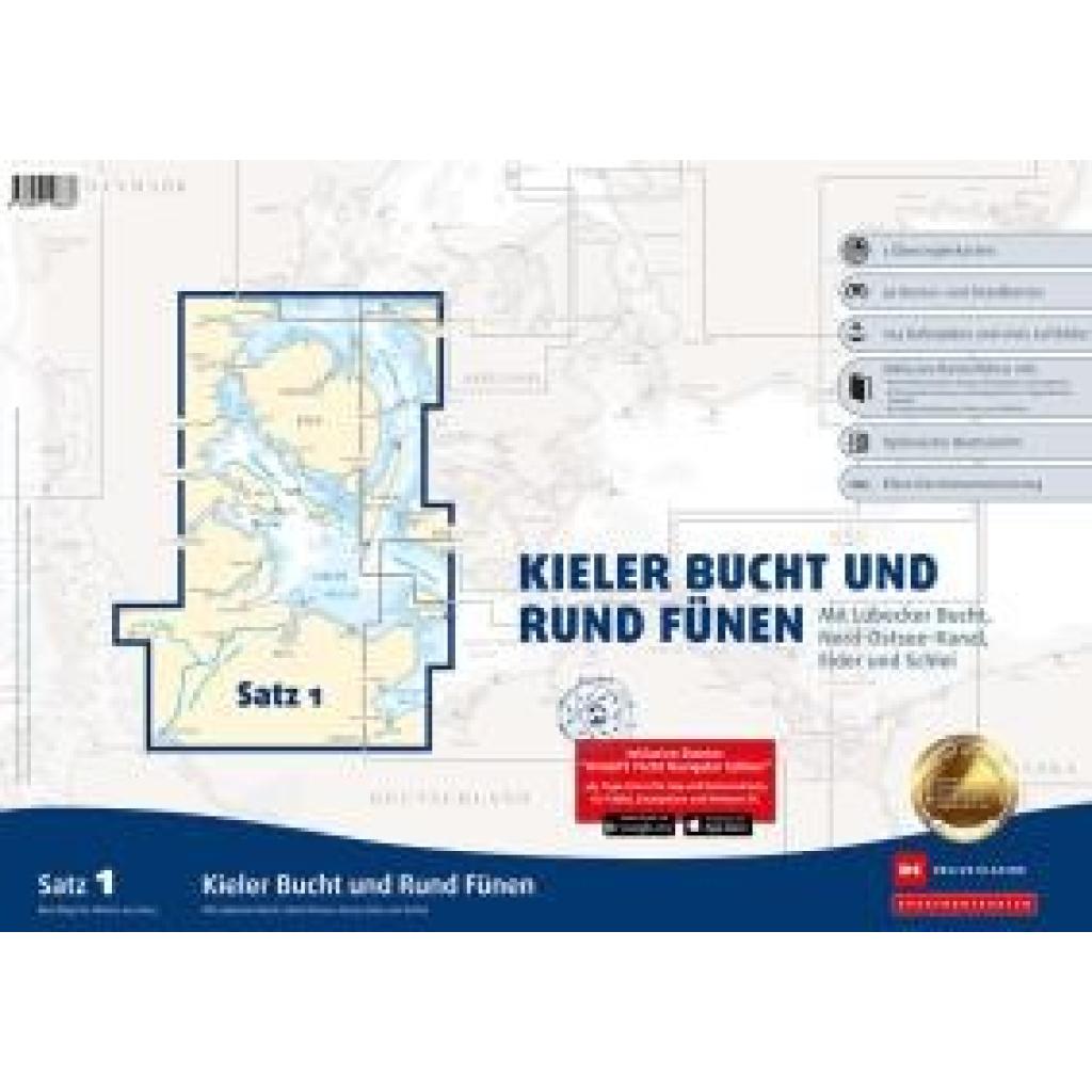 9783667128638 - Sportbootkarten Satz 1 Kieler Bucht und Rund Fünen (Ausgabe 2024)