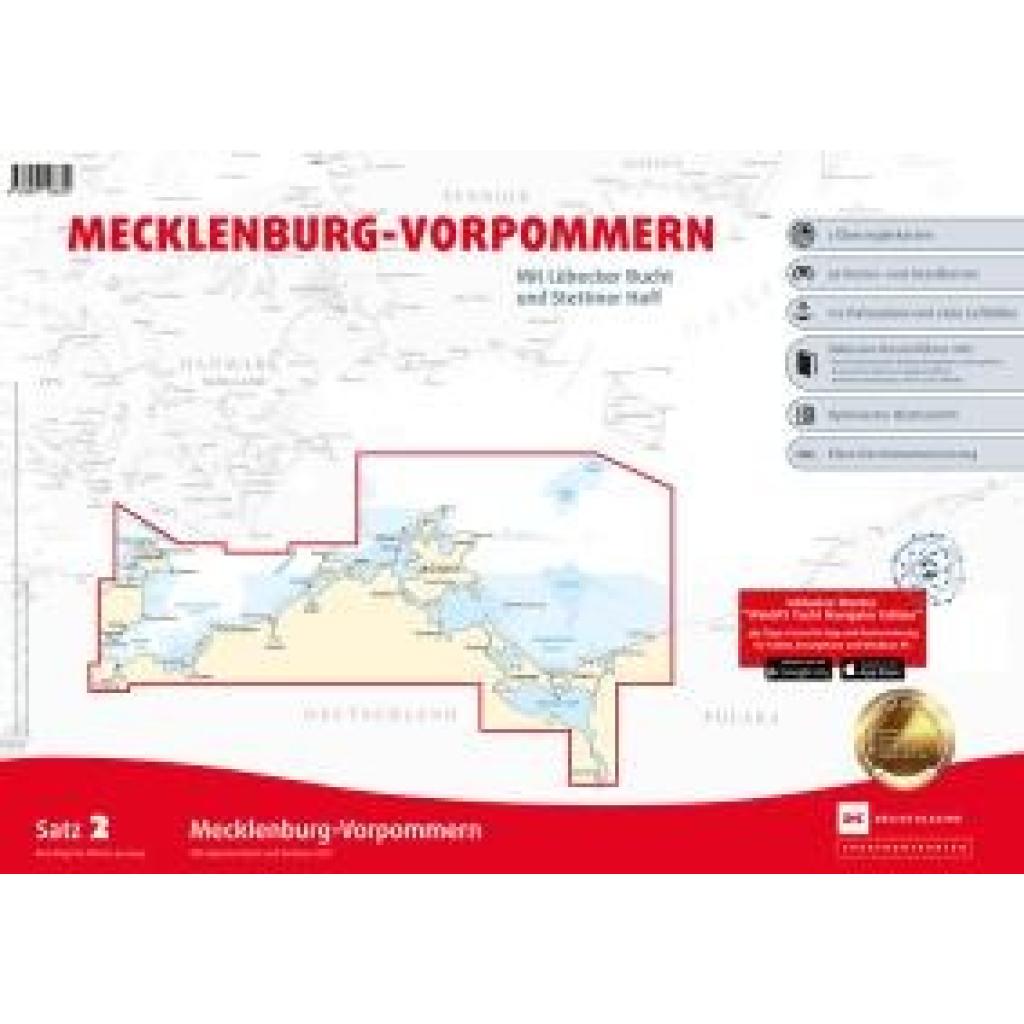 9783667128652 - Sportbootkarten Satz 2 Mecklenburg-Vorpommern (Ausgabe 2024)