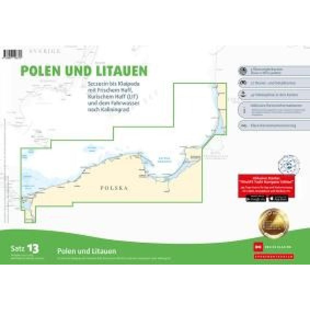 9783667128713 - Sportbootkarten Satz 13 Polen und Litauen (Ausgabe 2024 2025)