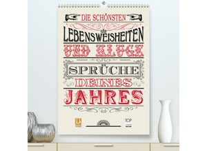 9783671259625 - Die schönsten Lebensweisheiten Typo - Kalender (Premium hochwertiger DIN A2 Wandkalender 2020 Kunstdruck in Hochglanz)