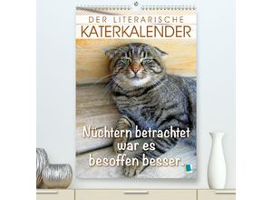 9783672499518 - Der literarische Katerkalender (Premium hochwertiger DIN A2 Wandkalender 2021 Kunstdruck in Hochglanz)