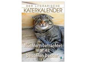 9783675516151 - Der literarische Katerkalender (Wandkalender 2024 DIN A2 hoch) CALVENDO Monatskalender