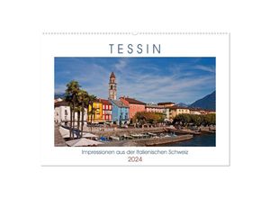 9783675688285 - Tessin Impressionen aus der Italienischen Schweiz (Wandkalender 2024 DIN A2 quer) CALVENDO Monatskalender