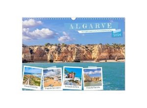 9783675782259 - Algarve - Portugals malerische Küstenlandschaften (Wandkalender 2024 DIN A3 quer) CALVENDO Monatskalender