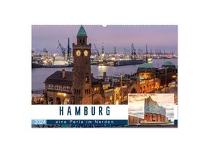 9783675937253 - Hamburg eine Perle im Norden (Wandkalender 2024 DIN A2 quer) CALVENDO Monatskalender