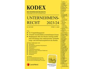 9783700783589 - KODEX Unternehmensrecht 2023 24 - inkl App Kartoniert (TB)