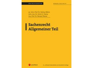 9783700785460 - Sachenrecht Allgemeiner Teil (Skriptum) - Helmut Böhm Ulrich E Palma Renate Pletzer Kartoniert (TB)