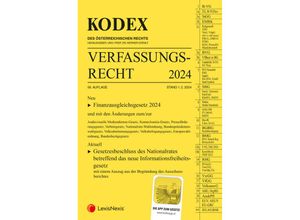 9783700786917 - KODEX Verfassungsrecht 2024 - inkl App Kartoniert (TB)