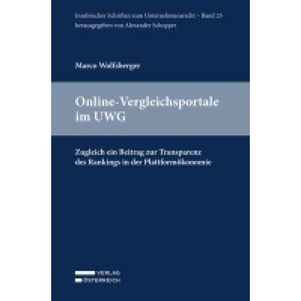 9783704694294 - Wolfsberger Marco Online-Vergleichsportale im UWG
