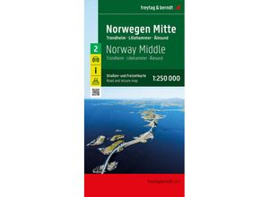 9783707921649 - Norwegen Mitte Straßen- und Freizeitkarte 1250000 freytag & berndt Karte (im Sinne von Landkarte)