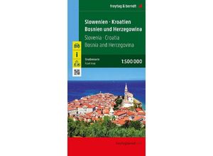 9783707922066 - Slowenien - Kroatien - Bosnien und Herzegowina Straßenkarte 1500000 freytag & berndt Karte (im Sinne von Landkarte)