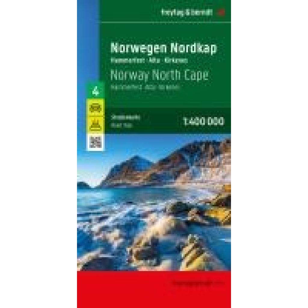 9783707922844 - Norwegen Nordkap Straßenkarte 1400000 freytag & berndt