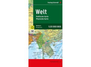 9783707923018 - Weltkarte politisch - physisch 120000000 gefaltet freytag & berndt Karte (im Sinne von Landkarte)