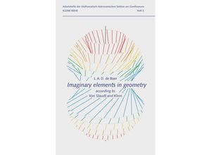 9783723517444 - Imaginary elements in geometry - LAD de Boer Kartoniert (TB)