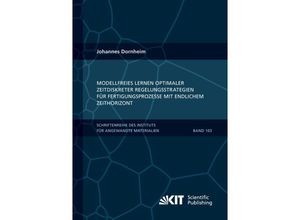 9783731511588 - Modellfreies Lernen optimaler zeitdiskreter Regelungsstrategien für Fertigungsprozesse mit endlichem Zeithorizont - Johannes Dornheim Kartoniert (TB)