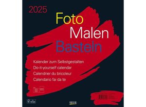 9783731877608 - Foto-Malen-Basteln Bastelkalender schwarz groß 2025