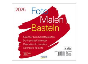 9783731877653 - Foto-Malen-Basteln Bastelkalender quer weiß 2025