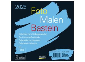 9783731878513 - Foto-Malen-Basteln Bastelkalender schwarz quer 2025