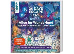 9783735851482 - 24 DAYS   24 HOURS Escape   24 DAYS ESCAPE - Der Escape Room Adventskalender Alice im Wunderland und das Geheimnis der Grinsekatze - Joel Müseler Taschenbuch