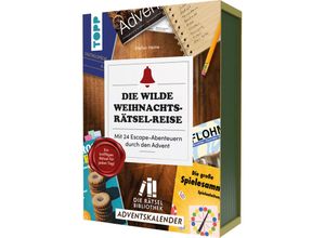 9783735851963 - Rätselbibliothek   Die Rätselbibliothek Adventskalender - Die wilde Weihnachts-Rätsel-Reise Mit 24 Escape-Abenteuern durch den Advent - Stefan Heine Taschenbuch