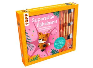 9783735890849 - Kreativ-Set Supersüße Häkelminis Anleitungsbuch mit Material zum Sofort-Loslegen - Esther Konrad Kartoniert (TB)