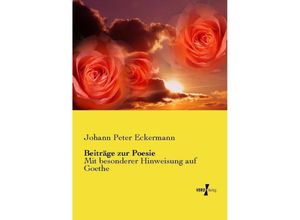 9783737219051 - Beiträge zur Poesie - Johann P Eckermann Kartoniert (TB)