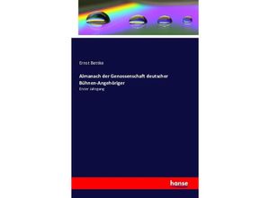 9783741119651 - Almanach der Genossenschaft deutscher Bühnen-Angehöriger - Ernst Bettke Kartoniert (TB)